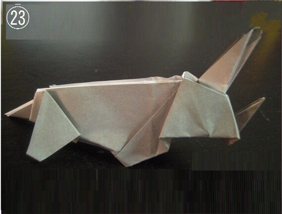 How to Fold an Origami Triceratops