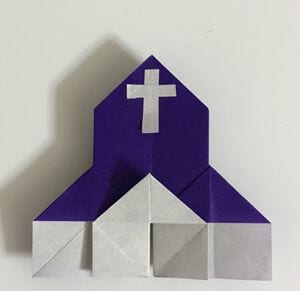 How to Fold an Origami Church (Easy Halloween Paper Craft)
