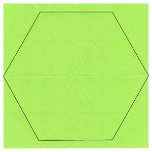 Regular Hexagon out of Square Paper