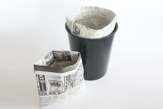 Origami Newspaper Trash Bag